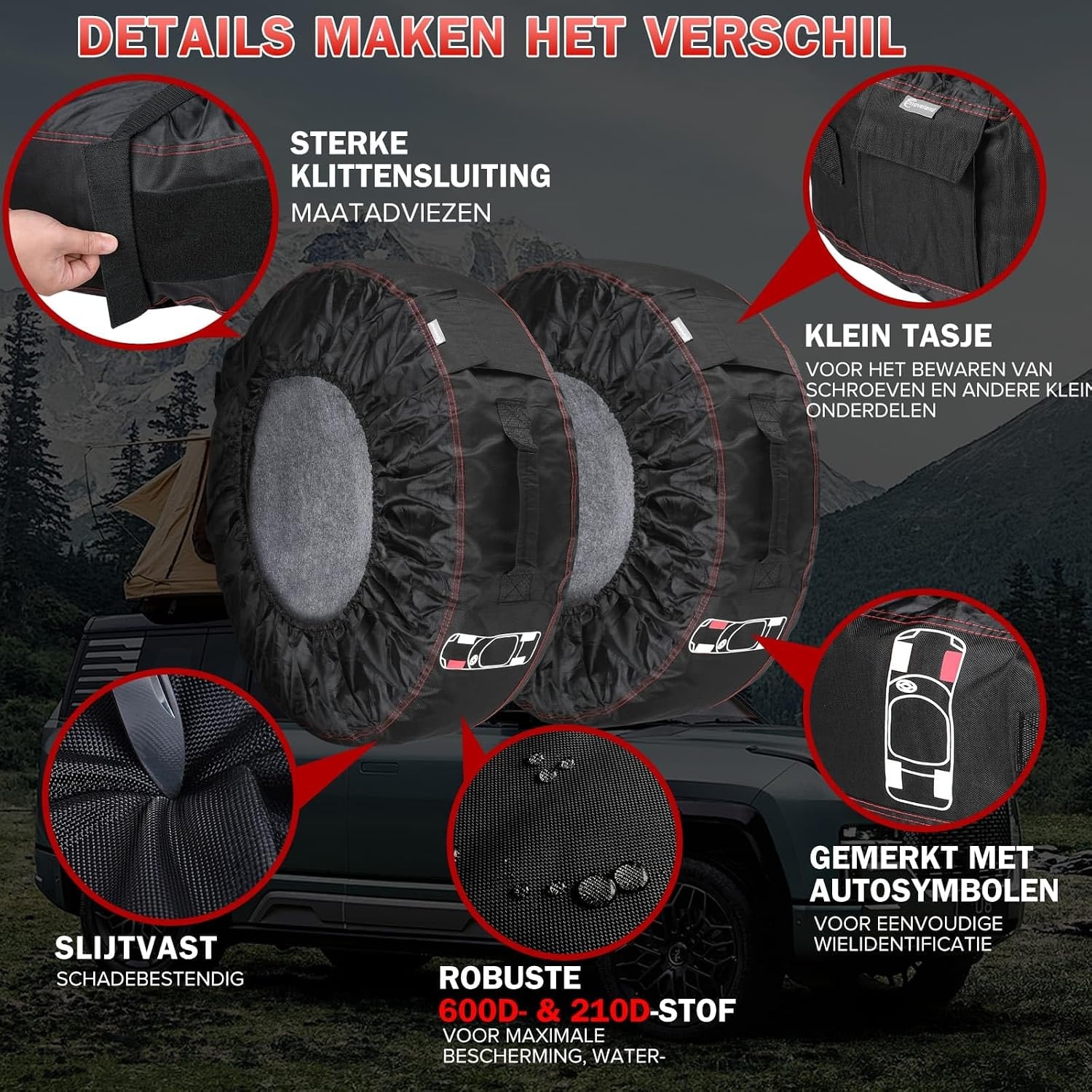 Set de 4 housses de pneu 18-22 pouces - Jusqu'à -33% sur l'outlet