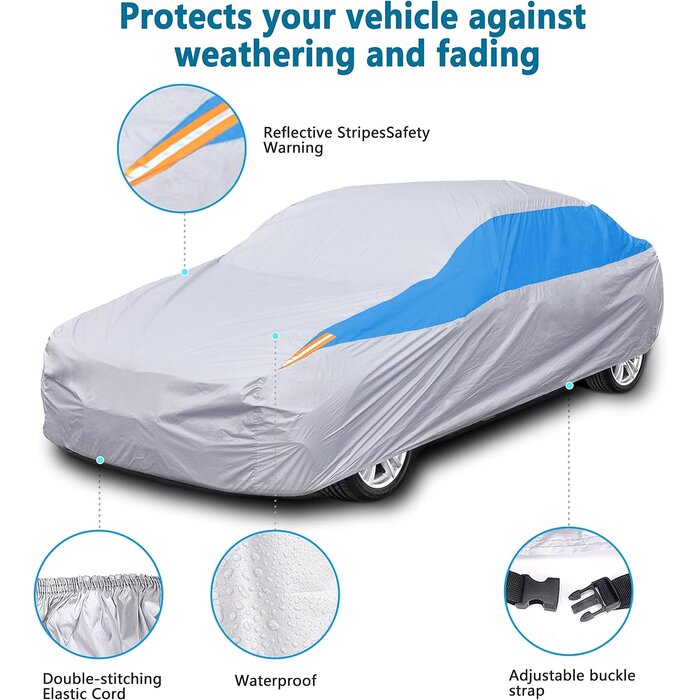Housse de Protection Universelle Voiture 510x195x175cm - Jusqu'à -32%