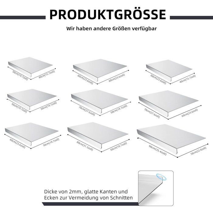 Planche à découper en titane 2 mm - Ultra-hygiénique - Jusqu'à -33%