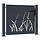 Portillon de jardin acier motif végétal 105x80 cm - Jusqu'à -35%