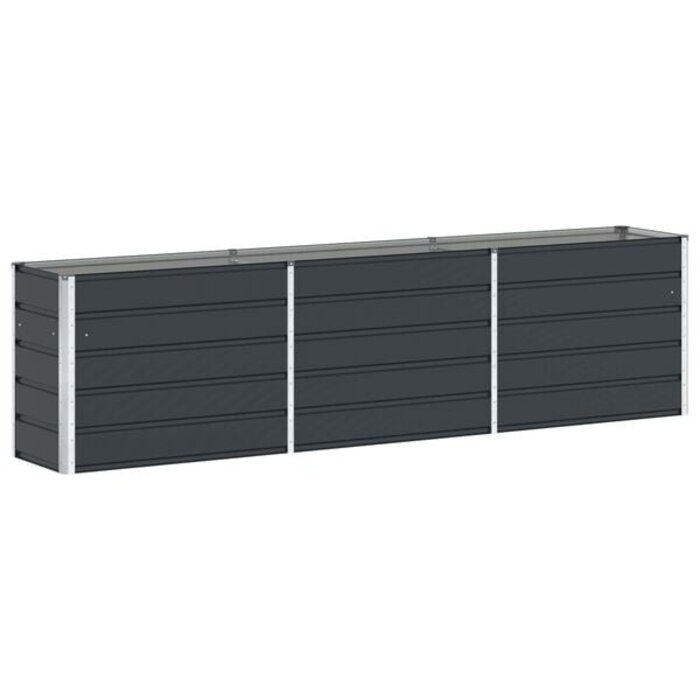 Vidaxl Jardinière XXL en acier galvanisé anthracite 480 cm - Jusqu'à -34%