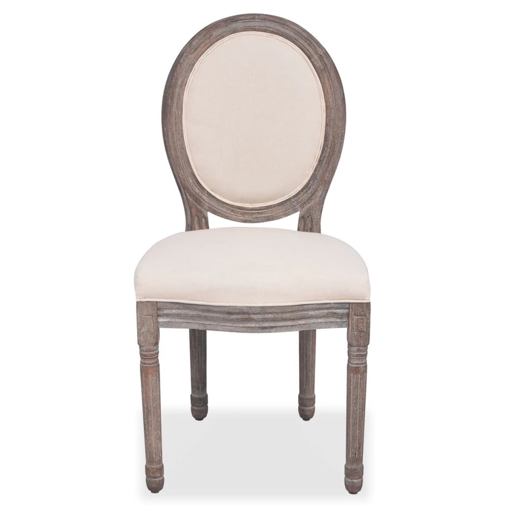 Lot de 4 chaises salle à manger tissu crème - Jusqu'à -35%
