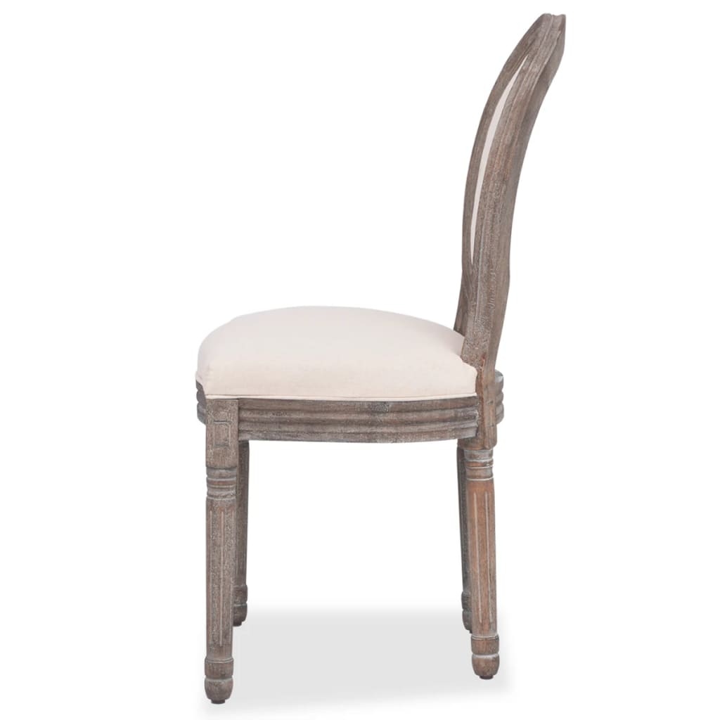 Lot de 4 chaises salle à manger tissu crème - Jusqu'à -35%