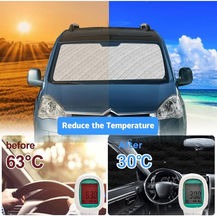 Kit rideaux thermiques isolants pour fourgon - 10 pièces - Jusqu'à -29%