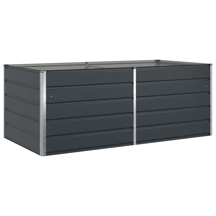 Bac à fleurs acier anthracite 195x100x45 cm - Jusqu'à 34% de remise