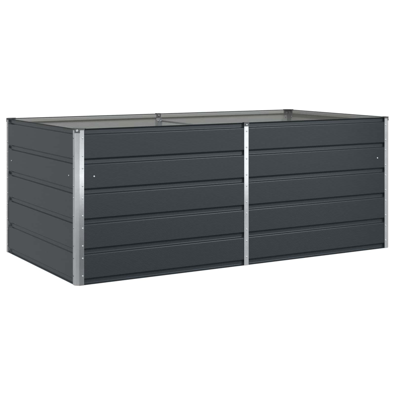 Bac à fleurs acier anthracite 195x100x45 cm - Jusqu'à 34% de remise