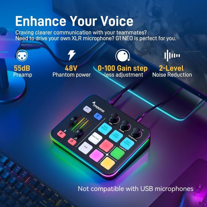 Table de mixage audio gaming RGB : jusqu'à -29% sur votre setup streaming