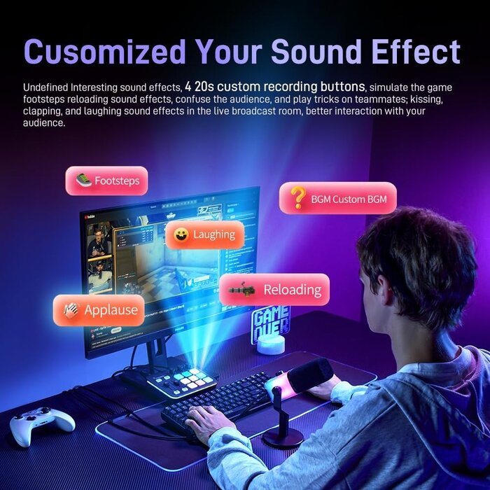 Table de mixage audio gaming RGB : jusqu'à -29% sur votre setup streaming