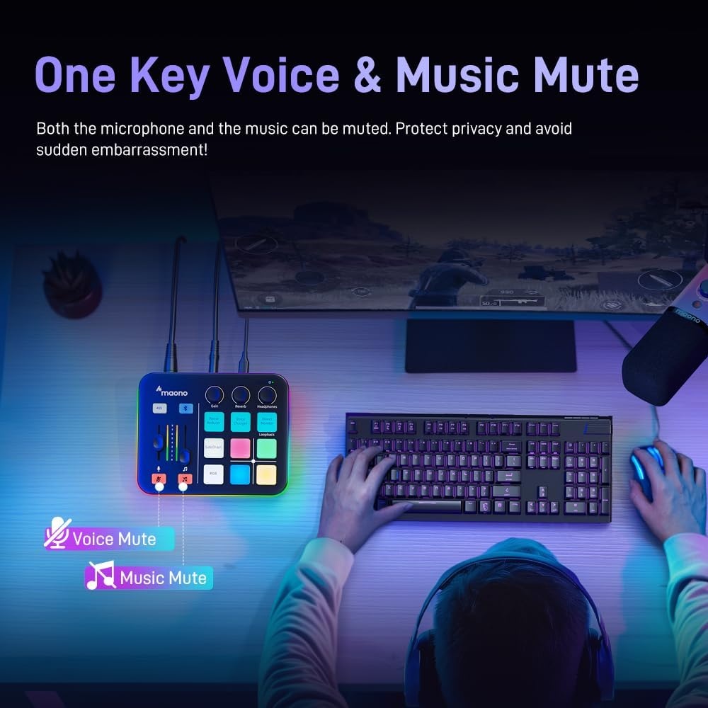 Table de mixage audio gaming RGB : jusqu'à -29% sur votre setup streaming