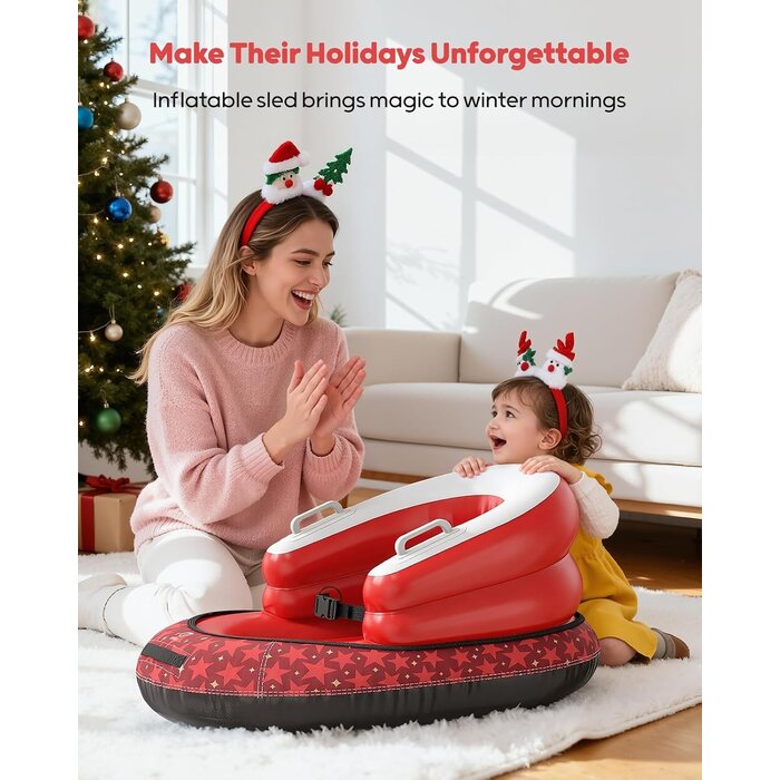 Luge gonflable enfant - Rouge - Jusqu'à 32% de remise