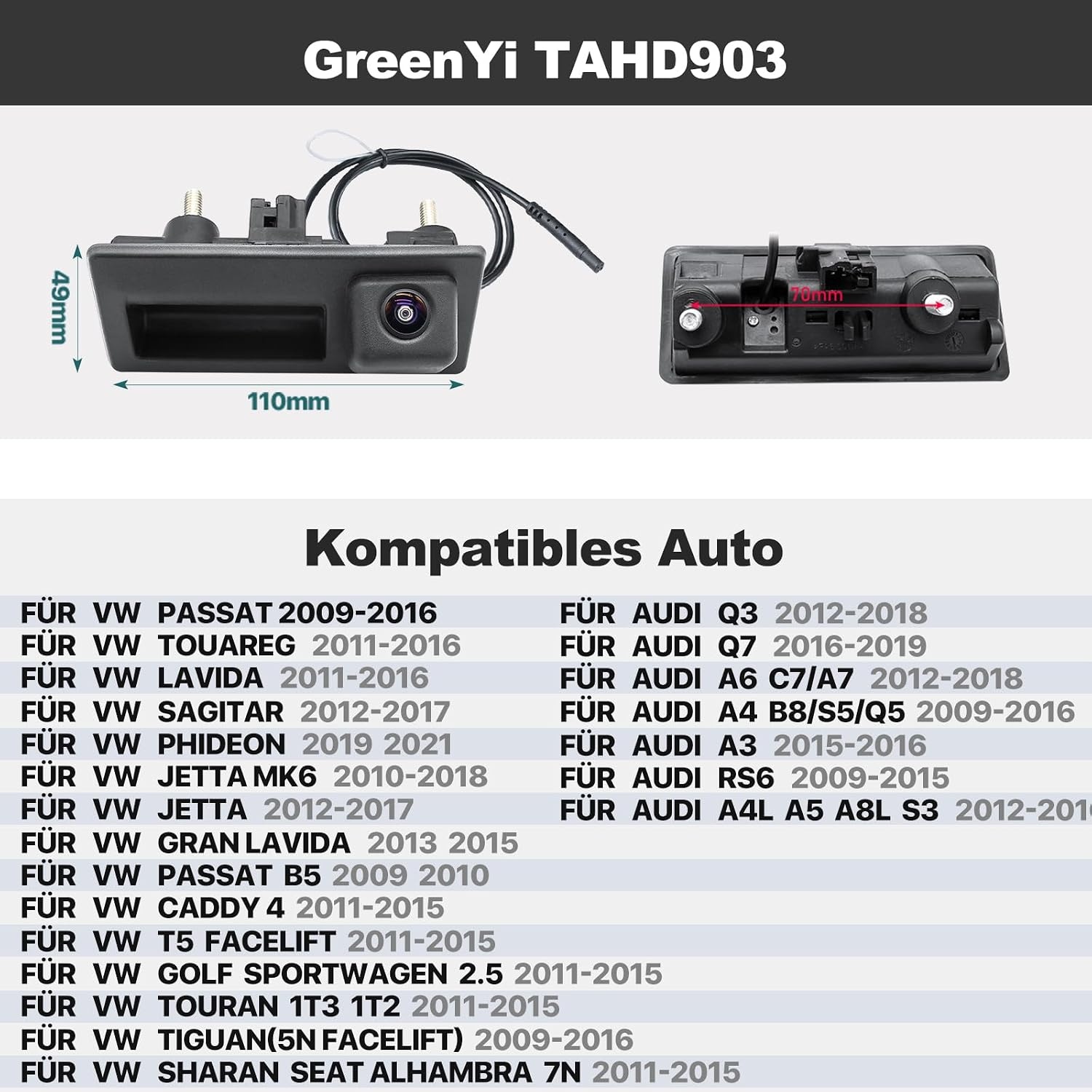 Caméra de recul dynamique Full HD 1080p - Jusqu'à -33% sur l'outlet