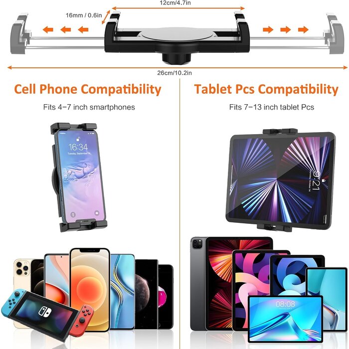 Support double tablette voiture ajustable - Jusqu'à -33% sur l'outlet
