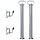Lot de 2 supports et colliers pour roue jockey 48 mm - Jusqu'à -33%