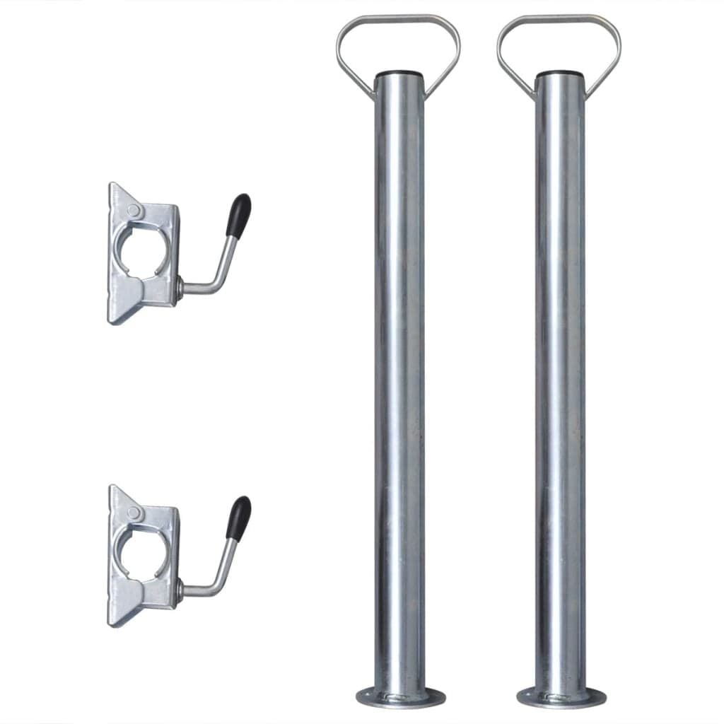 Lot de 2 supports et colliers pour roue jockey 48 mm - Jusqu'à -33%