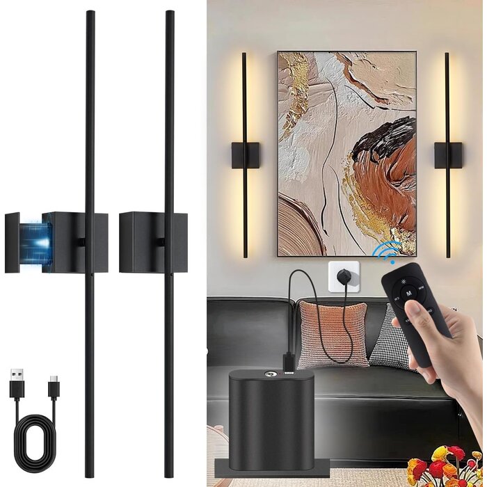 Lot de 2 Appliques LED Rechargeables Tactiles - Jusqu'à -29% d'économie