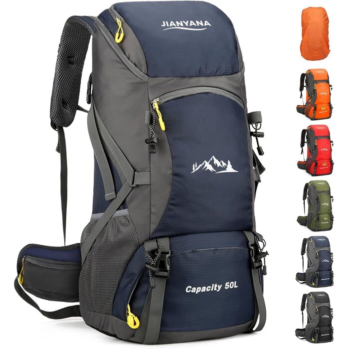 Sac à dos de randonnée 50L - Bleu - Jusqu'à -32%