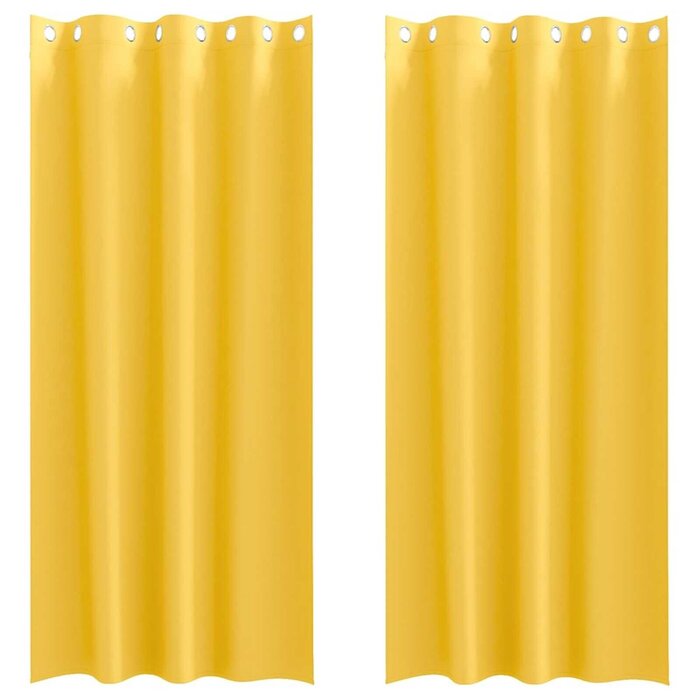 Vidaxl Rideaux Occultants Jaune Moutarde 225x140cm - Jusqu'à -59%