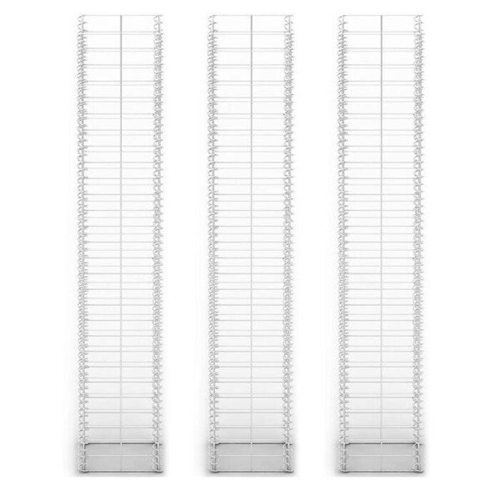Set de 3 gabions en acier galvanisé 25x150cm - Jusqu'à -33%