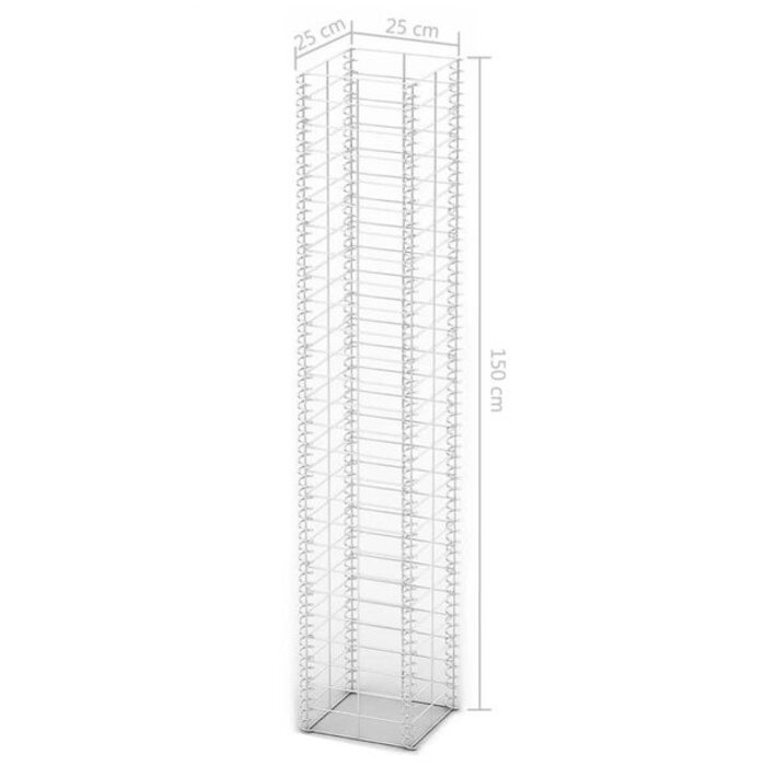 Set de 3 gabions en acier galvanisé 25x150cm - Jusqu'à -33%
