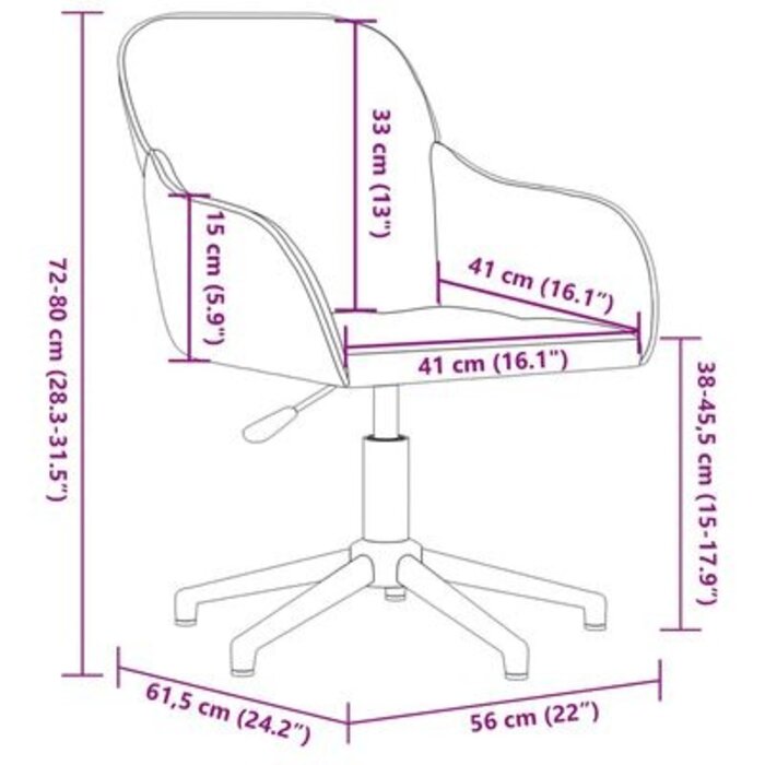 Chaise de bureau pivotante en velours bleu - Jusqu'à 34 % de réduction