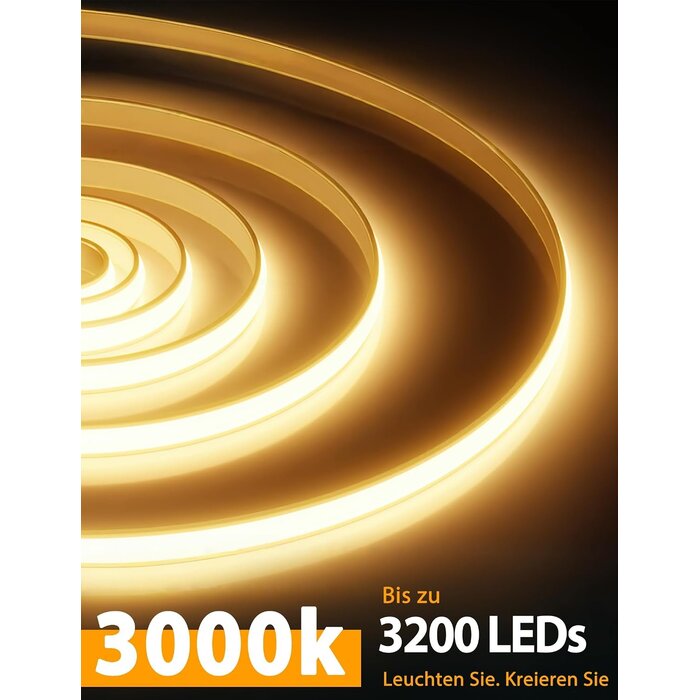 Ruban LED Néon COB 10m Blanc Chaud - Jusqu'à -29% sur votre éclairage
