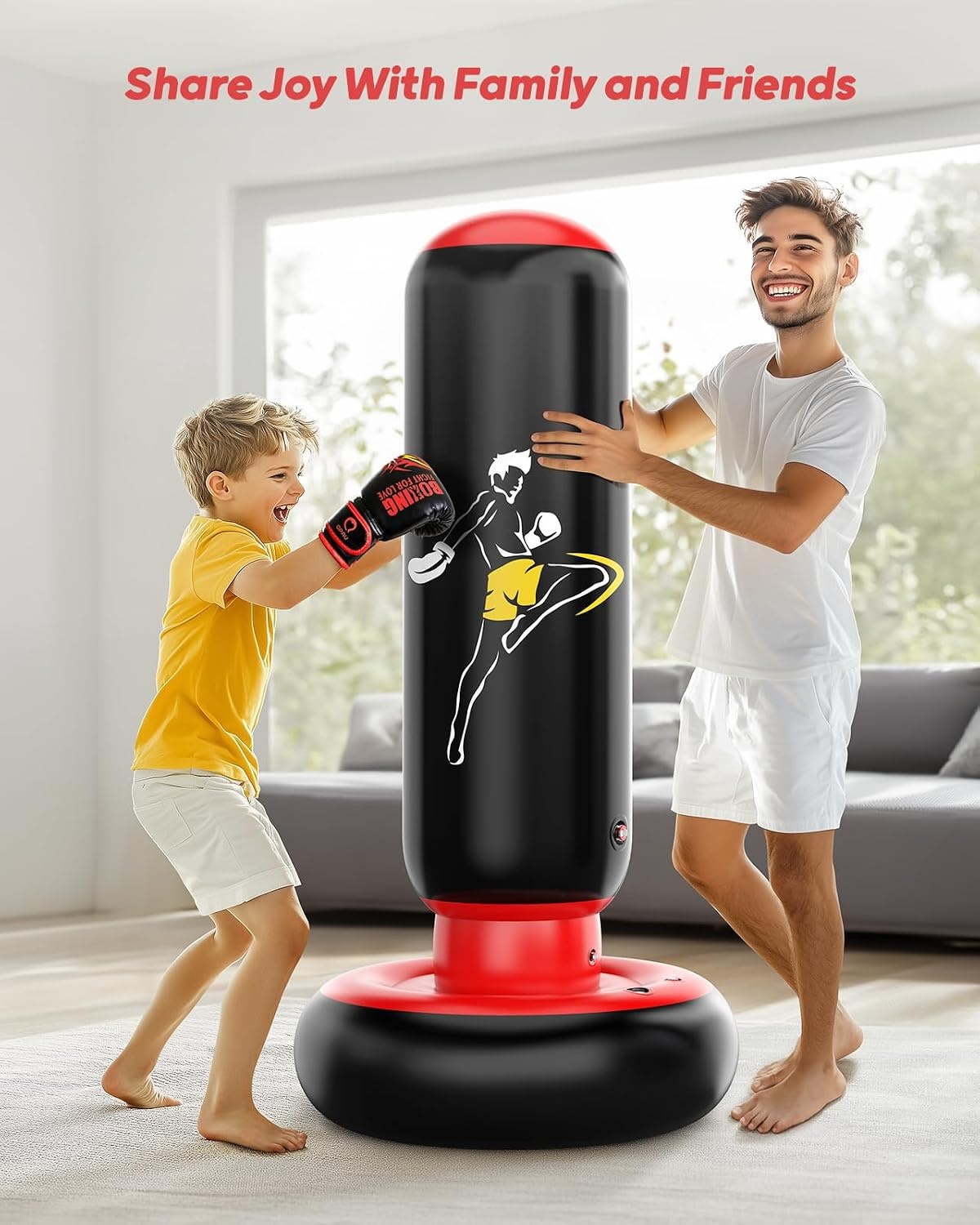 Sac de frappe gonflable pour enfants, 168 cm - Jusqu'à 29% de réduction