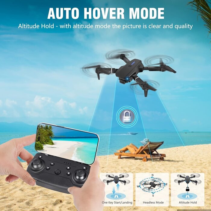 Drone Pliable E88 Caméra 4K - Jusqu'à 32% de remise sur les retours