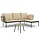 Salon de jardin 3 pièces rotin synthétique beige - Jusqu'à -35%