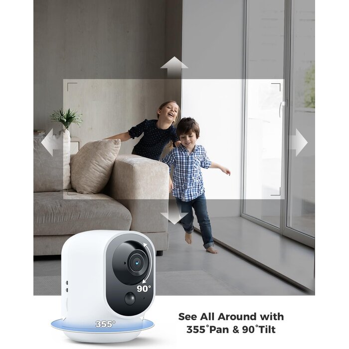 Caméra de surveillance 2K intérieure rotative - Jusqu'à 33% de remise