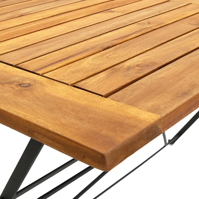 Vidaxl Table de jardin pliante en acacia - 120x70 cm - Jusqu'à -35% en outlet