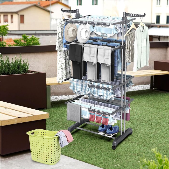 Étendoir à linge vertical 5 niveaux pliable - Jusqu'à -34% sur l'outlet