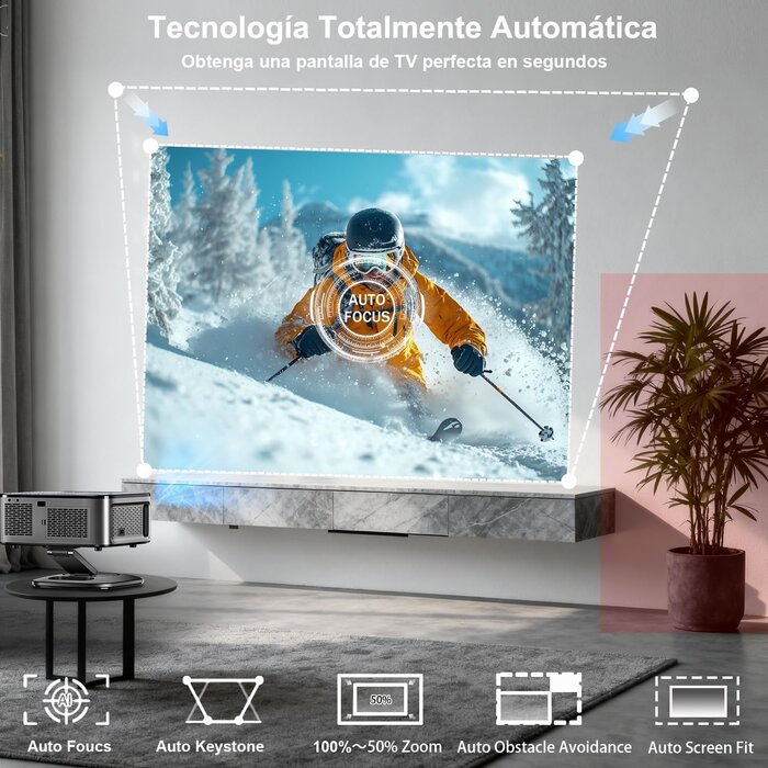 Projecteur Smart Home Cinéma 4K avec Google TV - Jusqu'à -35%