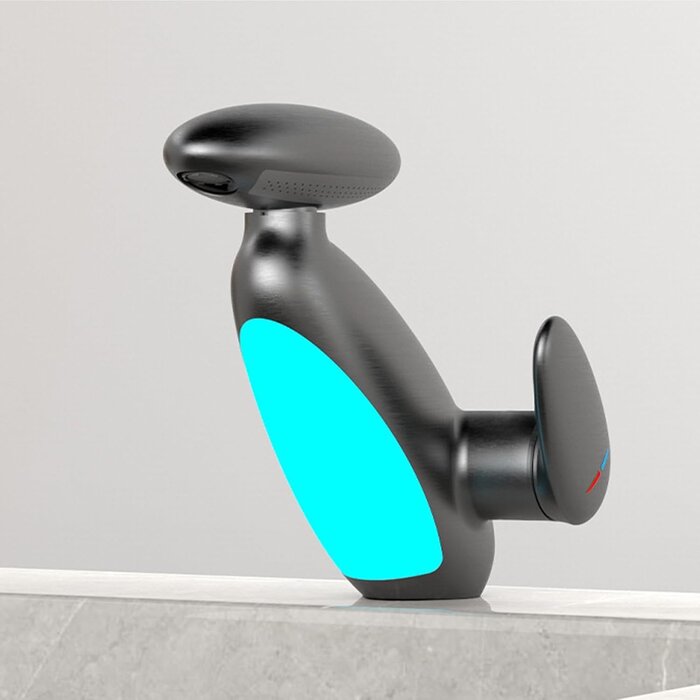 Mitigeur de lavabo LED avec douchette - Noir - Jusqu'à 34% de remise
