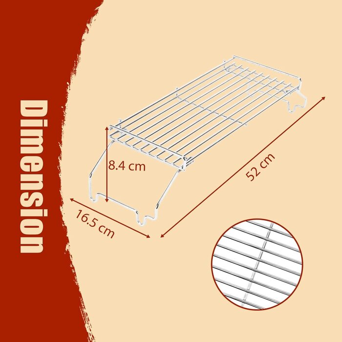 Grille de maintien au chaud pour barbecue - Acier inoxydable - Jusqu'à 32%
