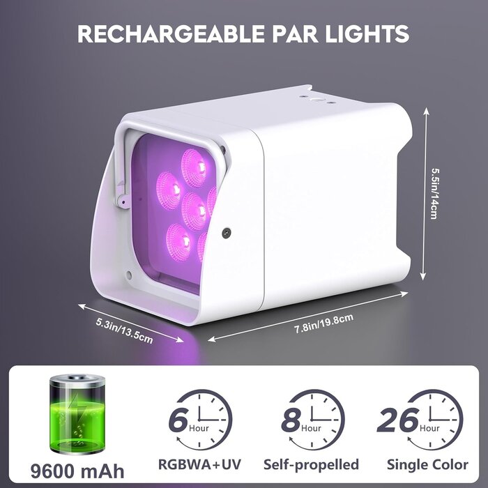 Set 4 Projecteurs LED Uplight RGBWA+UV - Jusqu'à 35% de remise