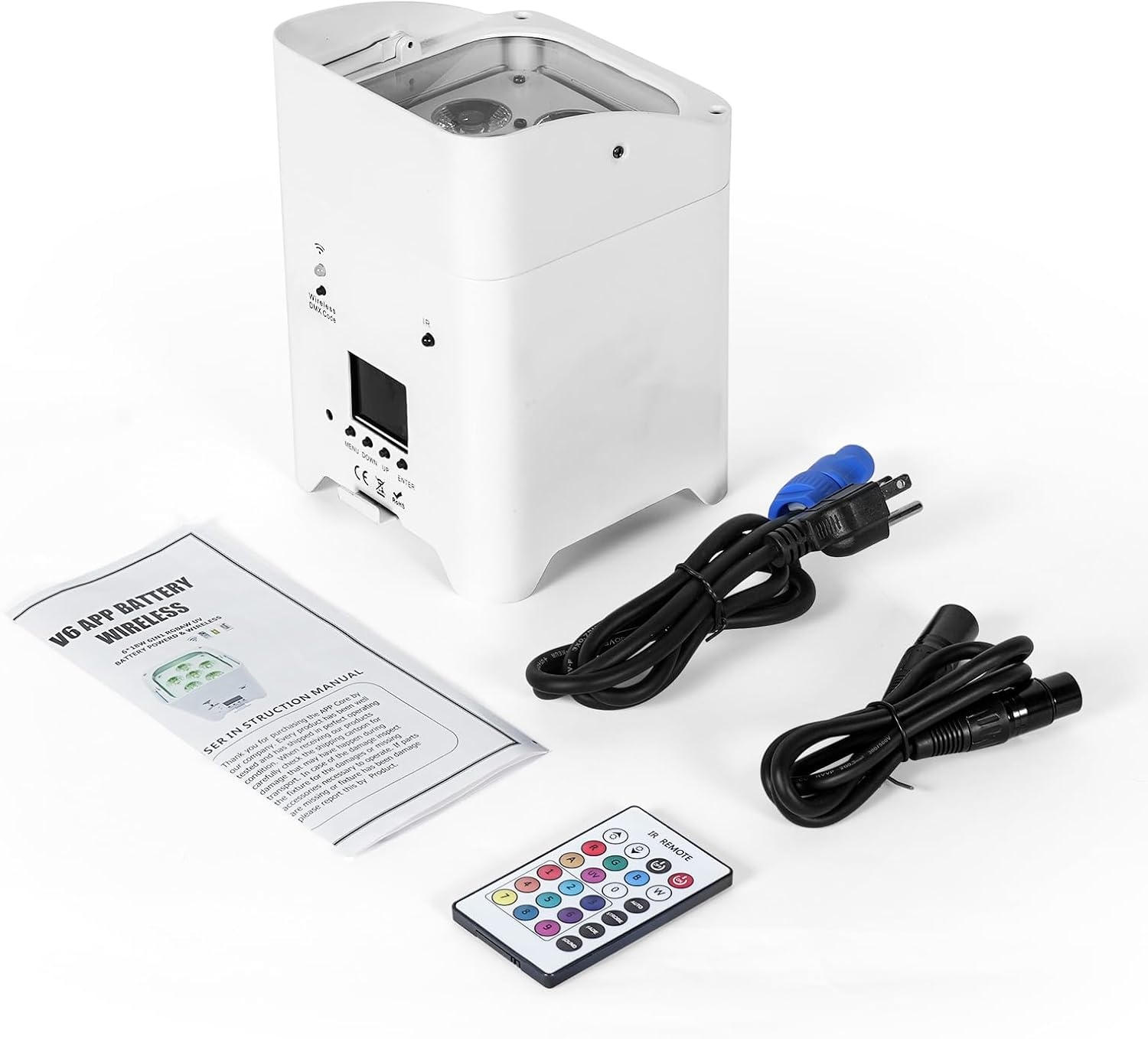 Set 4 Projecteurs LED Uplight RGBWA+UV - Jusqu'à 35% de remise