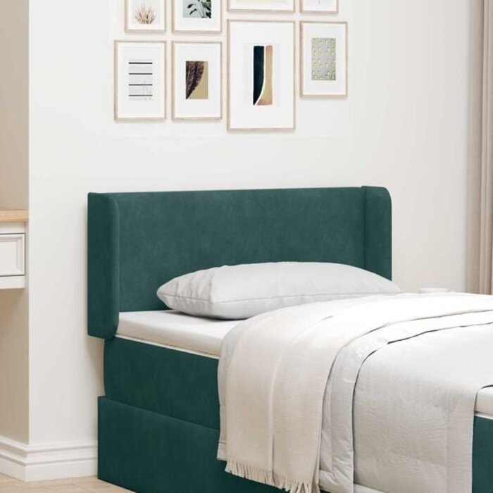 Vidaxl Tête de lit avec oreilles velours vert - Jusqu'à -27% sur l'Outlet