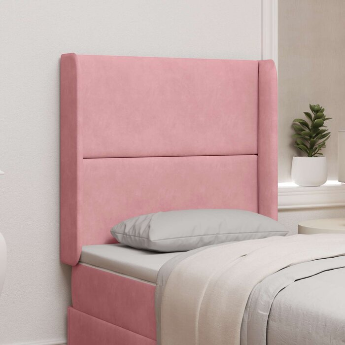 Vidaxl Tête de lit oreilles en velours rose 80cm - Jusqu'à -32% sur notre Outlet