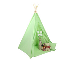 Viking Choice Tipi Enfant avec Tapis et Coussins - Vert - Jusqu'à -52% sur notre Outlet