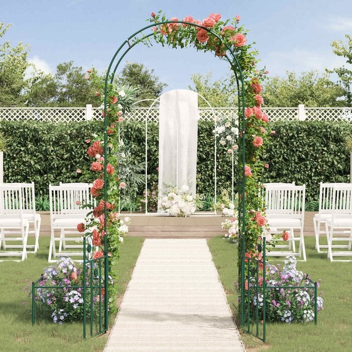 Vidaxl Arche de jardin en métal vert 203x218 cm - Jusqu'à 34% de remise