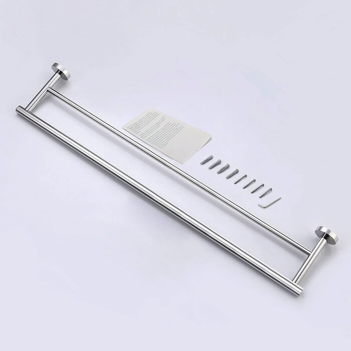 Porte-serviettes double en inox 75 cm - Jusqu'à -28% sur l'outlet