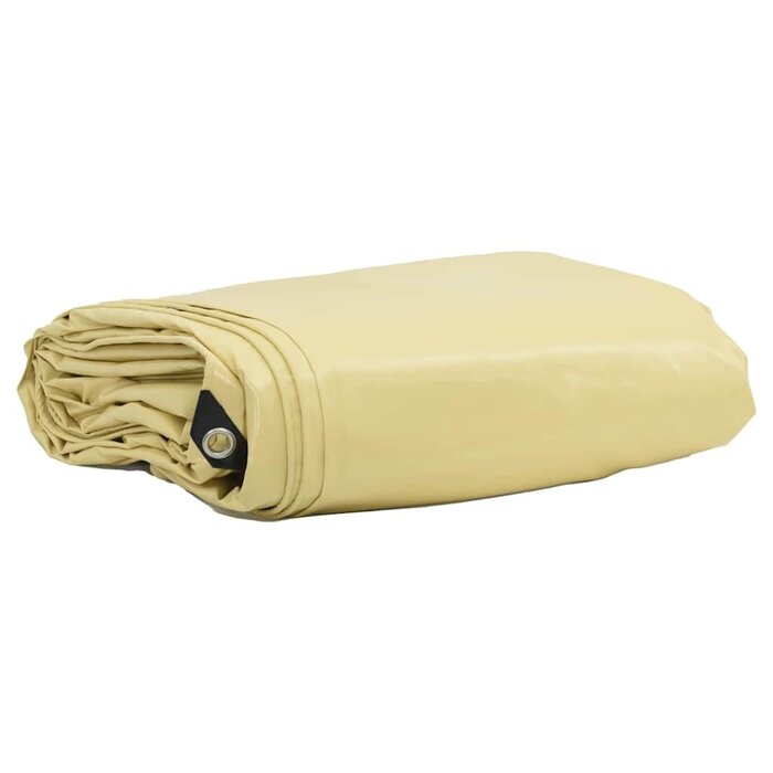 Bâche de protection 4x4m 650g/m² Beige - Robuste et imperméable - Jusqu'à -34%