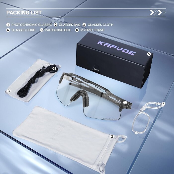 Lunettes de sport photochromiques UV400 - Jusqu'à 28% de remise