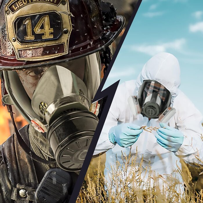 Masque respiratoire intégral avec filtre 40mm - Protection - Jusqu'à 34% de remise