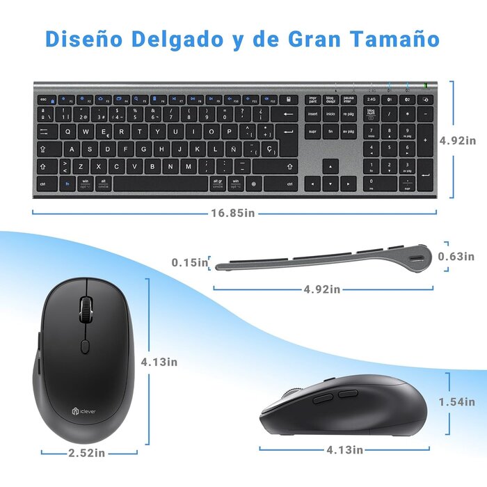 Ensemble clavier et souris sans fil QWERTY - Rechargeable - Jusqu'à -29%