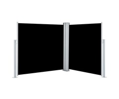 Vidaxl Paravent rétractable double 120x600cm - Noir - Jusqu'à -55%