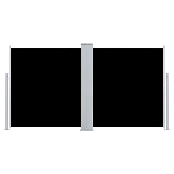 Paravent rétractable double 120 x 600 cm - Noir - Jusqu'à 34% de remise