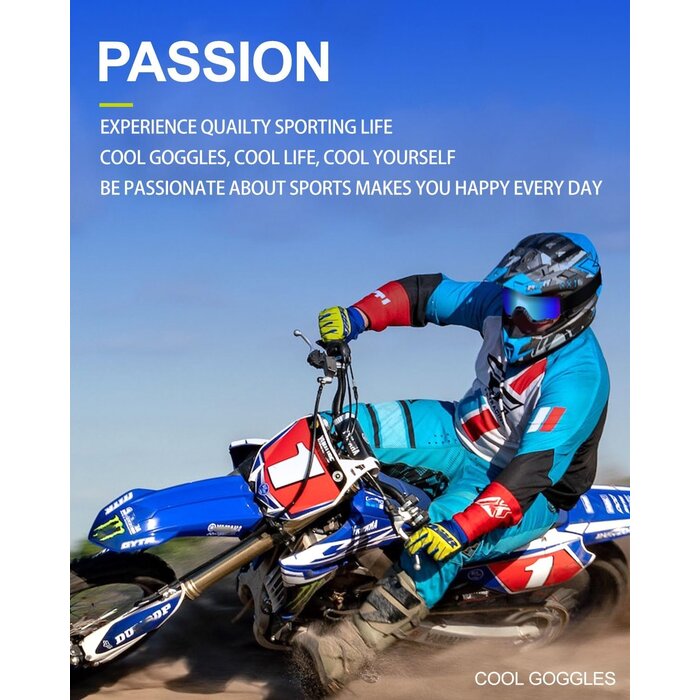 Masque de Moto, ATV et Ski - Protection UV et Anti-buée - Jusqu'à -26%