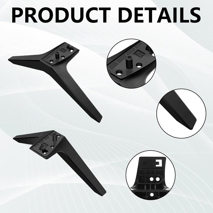Pieds support TV universels 55-65 pouces - ABS noir - Jusqu'à -32%