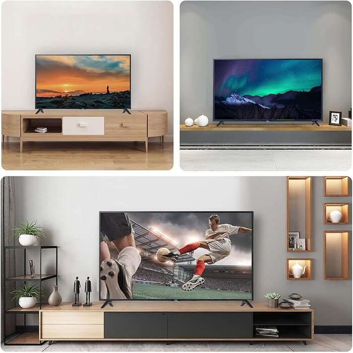 Pieds support TV universels 55-65 pouces - ABS noir - Jusqu'à -32%